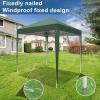 imageOutvita 5x5ft Pop Up Canopy Tent Outdoor Instant Shelter Folding Canopy with Carry Bag and 2pcs Sidewalls for Commercial Events Party Backyard BBQ Camping White6565 Greenno side walls