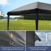 imageOutvita 5x5ft Pop Up Canopy Tent Outdoor Instant Shelter Folding Canopy with Carry Bag and 2pcs Sidewalls for Commercial Events Party Backyard BBQ Camping White1020 Black6 side walls