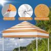 imageOutvita 5x5ft Pop Up Canopy Tent Outdoor Instant Shelter Folding Canopy with Carry Bag and 2pcs Sidewalls for Commercial Events Party Backyard BBQ Camping White55 Orange2 side walls
