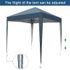imageOutvita 5x5ft Pop Up Canopy Tent Outdoor Instant Shelter Folding Canopy with Carry Bag and 2pcs Sidewalls for Commercial Events Party Backyard BBQ Camping White6565 Blueno side walls