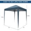imageOutvita 5x5ft Pop Up Canopy Tent Outdoor Instant Shelter Folding Canopy with Carry Bag and 2pcs Sidewalls for Commercial Events Party Backyard BBQ Camping White6565 Blueno side walls