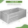 imageOutvita 632ft Galvanized Raised Garden Bed Metal Outdoor Planter Box Rectangular Garden Bed for Planting Vegetables Fruits Flowers Silver