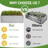 imageOutvita 632ft Galvanized Raised Garden Bed Metal Outdoor Planter Box Rectangular Garden Bed for Planting Vegetables Fruits Flowers Silver