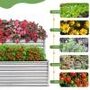 imageOutvita 632ft Galvanized Raised Garden Bed Metal Outdoor Planter Box Rectangular Garden Bed for Planting Vegetables Fruits Flowers Silver