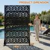 imageOutvita 72 H x 47 W Metal Privacy Screen Indoor Outdoor Privacy Fence Panels Balcony Patio Screen Freestanding Panels for Patio GardenGeometric Triangle