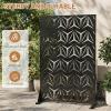 imageOutvita 72 H x 47 W Metal Privacy Screen Indoor Outdoor Privacy Fence Panels Balcony Patio Screen Freestanding Panels for Patio GardenGeometric Triangle