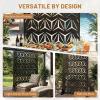 imageOutvita 72 H x 47 W Metal Privacy Screen Indoor Outdoor Privacy Fence Panels Balcony Patio Screen Freestanding Panels for Patio GardenGeometric Triangle