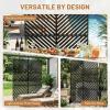 imageOutvita 72 H x 47 W Metal Privacy Screen Indoor Outdoor Privacy Fence Panels Balcony Patio Screen Freestanding Panels for Patio GardenHerringbone