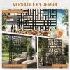imageOutvita 72 H x 47 W Metal Privacy Screen Indoor Outdoor Privacy Fence Panels Balcony Patio Screen Freestanding Panels for Patio GardenLattice