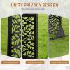imageOutvita 72 H x 47 W Metal Privacy Screen Indoor Outdoor Privacy Fence Panels Balcony Patio Screen Freestanding Panels for Patio GardenLeaf