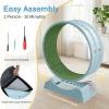 imageOutvita Cat Exercise Wheel for Indoor Cats 315 Cat Treadmill with Detachable Carpet  Locking Mechanism Cats Running Wheel Helps Cats to Lose Weight and Keep Health Easy Assembled GrayBlue