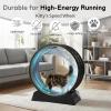 imageOutvita Cat Exercise Wheel for Indoor Cats 315 Cat Treadmill with Detachable Carpet  Locking Mechanism Cats Running Wheel Helps Cats to Lose Weight and Keep Health Easy Assembled GrayBlack