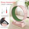 imageOutvita Cat Exercise Wheel for Indoor Cats 315 Cat Treadmill with Detachable Carpet  Locking Mechanism Cats Running Wheel Helps Cats to Lose Weight and Keep Health Easy Assembled GrayPink
