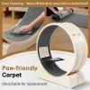 imageOutvita Cat Exercise Wheel for Indoor Cats 315 Cat Treadmill with Detachable Carpet  Locking Mechanism Cats Running Wheel Helps Cats to Lose Weight and Keep Health Easy Assembled GrayWhite