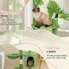 imageOutvita Cat Tree 275in Small Cat Tower MultiLevel Cat Tree Tower with Cat Scratching Post and Pad Cozy Cat Condo Padded Top Bed for Kittens and Indoor Cats Yellow amp Green48 Green