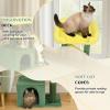 imageOutvita Cat Tree 275in Small Cat Tower MultiLevel Cat Tree Tower with Cat Scratching Post and Pad Cozy Cat Condo Padded Top Bed for Kittens and Indoor Cats Yellow amp Green275 Yellow  Green