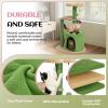 imageOutvita Cat Tree 275in Small Cat Tower MultiLevel Cat Tree Tower with Cat Scratching Post and Pad Cozy Cat Condo Padded Top Bed for Kittens and Indoor Cats Yellow amp Green33 Beige  Green