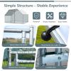 imageOutvita Chicken Coop 65 x 10 FT Large Metal Chicken House Poultry Habitat Cage with Waterproof Cover Walkin Chicken Run Pen for Small Animals Yard Farm Patio1310 FT