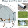 imageOutvita Chicken Coop 65 x 10 FT Large Metal Chicken House Poultry Habitat Cage with Waterproof Cover Walkin Chicken Run Pen for Small Animals Yard Farm Patio1310 FT