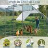 imageOutvita Chicken Coop 65 x 10 FT Large Metal Chicken House Poultry Habitat Cage with Waterproof Cover Walkin Chicken Run Pen for Small Animals Yard Farm Patio1310 FT