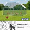 imageOutvita Chicken Coop 65 x 10 FT Large Metal Chicken House Poultry Habitat Cage with Waterproof Cover Walkin Chicken Run Pen for Small Animals Yard Farm Patio1310 FT