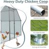 imageOutvita Chicken Coop 65 x 10 FT Large Metal Chicken House Poultry Habitat Cage with Waterproof Cover Walkin Chicken Run Pen for Small Animals Yard Farm Patio6510 FT