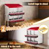 imageOutvita Chicken Nesting Boxes 8 Compartments Metal Nesting Boxes for Chickens with Metal Legs Wall Mount for Laying Eggs with Swing Perch and Roll Away Egg Collection for Chicken Coop RedRed