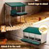 imageOutvita Chicken Nesting Boxes 8 Compartments Metal Nesting Boxes for Chickens with Metal Legs Wall Mount for Laying Eggs with Swing Perch and Roll Away Egg Collection for Chicken Coop RedGreen