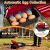 imageOutvita Chicken Nesting Boxes 8 Compartments Metal Nesting Boxes for Chickens with Metal Legs Wall Mount for Laying Eggs with Swing Perch and Roll Away Egg Collection for Chicken Coop RedRed