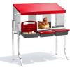 imageOutvita Chicken Nesting Boxes 8 Compartments Metal Nesting Boxes for Chickens with Metal Legs Wall Mount for Laying Eggs with Swing Perch and Roll Away Egg Collection for Chicken Coop RedRed