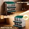 imageOutvita Chicken Nesting Boxes 8 Compartments Metal Nesting Boxes for Chickens with Metal Legs Wall Mount for Laying Eggs with Swing Perch and Roll Away Egg Collection for Chicken Coop RedGreen