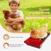imageOutvita Chicken Nesting Boxes 8 Compartments Metal Nesting Boxes for Chickens with Metal Legs Wall Mount for Laying Eggs with Swing Perch and Roll Away Egg Collection for Chicken Coop RedRed