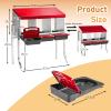 imageOutvita Chicken Nesting Boxes 8 Compartments Metal Nesting Boxes for Chickens with Metal Legs Wall Mount for Laying Eggs with Swing Perch and Roll Away Egg Collection for Chicken Coop RedRed
