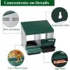 imageOutvita Chicken Nesting Boxes 8 Compartments Metal Nesting Boxes for Chickens with Metal Legs Wall Mount for Laying Eggs with Swing Perch and Roll Away Egg Collection for Chicken Coop RedGreen