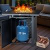 imageOutvita Fire Pit Table 28 50000 BTU Square Metal Propane Fire Table with Lid and Lava Rocks for Outside Garden Backyard Deck Patio
