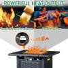 imageOutvita Fire Pit Table 28 50000 BTU Square Metal Propane Fire Table with Lid and Lava Rocks for Outside Garden Backyard Deck Patio