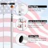 imageOutvita Flag Pole for Outside Aluminum Alloy 25FT Sectional Flagpole with 3x5 USA Flag Gold Ball Top Halyard Rope PVC Sleeve for Commercial Residential Yard Garden Silver PoleRetractable polesSilver20ft