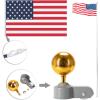 imageOutvita Flag Pole for Outside Aluminum Alloy 25FT Sectional Flagpole with 3x5 USA Flag Gold Ball Top Halyard Rope PVC Sleeve for Commercial Residential Yard Garden Silver PoleConnect polesSilver25ft