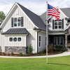 imageOutvita Flag Pole for Outside Aluminum Alloy 25FT Sectional Flagpole with 3x5 USA Flag Gold Ball Top Halyard Rope PVC Sleeve for Commercial Residential Yard Garden Silver PoleRetractable polesSilver20ft