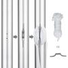 imageOutvita Flag Pole for Outside Aluminum Alloy 25FT Sectional Flagpole with 3x5 USA Flag Gold Ball Top Halyard Rope PVC Sleeve for Commercial Residential Yard Garden Silver PoleConnect polesSilver25ft