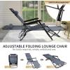 imageOutvita Folding Chaise Lounge Chair Outdoor Adjustable Recliner Chair with Pillow for Camping Beach Poolside Garden Backyard LawnGrey
