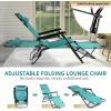 imageOutvita Folding Chaise Lounge Chair Outdoor Adjustable Recliner Chair with Pillow for Camping Beach Poolside Garden Backyard LawnMint Green