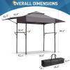 imageOutvita Grill Canopy for Outdoor BBQ 80  40in Portable Canopy Tent with BBQ Shelf Carry Bag and Ventilation Opening for Patio Garden Events Picnic GrillingGreywith side awning