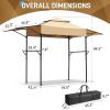 imageOutvita Grill Canopy for Outdoor BBQ 80  40in Portable Canopy Tent with BBQ Shelf Carry Bag and Ventilation Opening for Patio Garden Events Picnic GrillingKhakiwith side awning