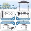 imageOutvita Grill Canopy for Outdoor BBQ 80  40in Portable Canopy Tent with BBQ Shelf Carry Bag and Ventilation Opening for Patio Garden Events Picnic GrillingGray