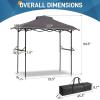 imageOutvita Grill Canopy for Outdoor BBQ 80  40in Portable Canopy Tent with BBQ Shelf Carry Bag and Ventilation Opening for Patio Garden Events Picnic GrillingGray
