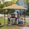 imageOutvita Grill Canopy for Outdoor BBQ 80  40in Portable Canopy Tent with BBQ Shelf Carry Bag and Ventilation Opening for Patio Garden Events Picnic GrillingKhaki