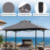 imageOutvita Grill Canopy for Outdoor BBQ 80  40in Portable Canopy Tent with BBQ Shelf Carry Bag and Ventilation Opening for Patio Garden Events Picnic GrillingGray