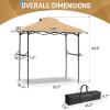 imageOutvita Grill Canopy for Outdoor BBQ 80  40in Portable Canopy Tent with BBQ Shelf Carry Bag and Ventilation Opening for Patio Garden Events Picnic GrillingKhaki