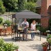 imageOutvita Grill Canopy for Outdoor BBQ 80  40in Portable Canopy Tent with BBQ Shelf Carry Bag and Ventilation Opening for Patio Garden Events Picnic GrillingGreywith side awning